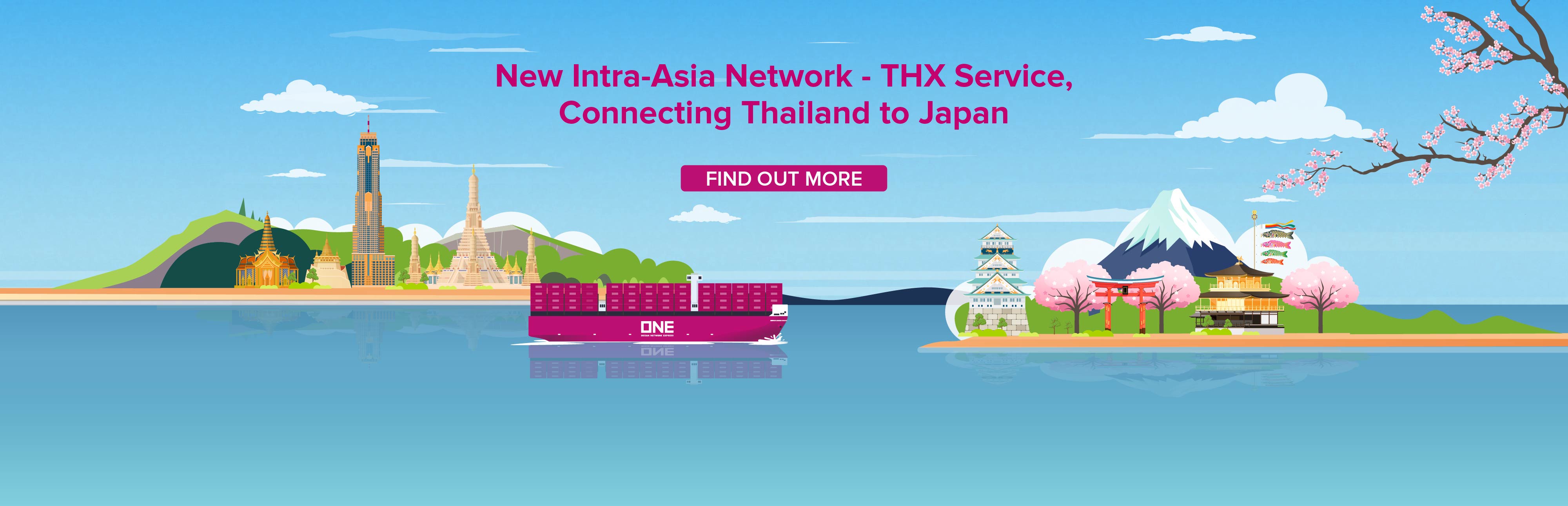 New Intra-Asia Network - THX Service, Connecting Thailand to Japan